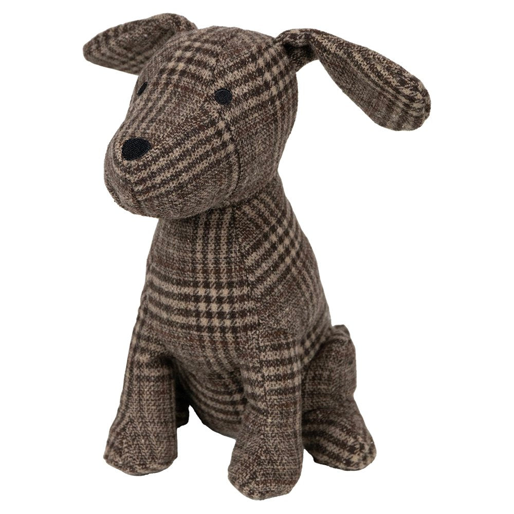 Deurstopper hond zit ruit 21x16x26 cm