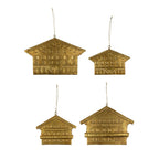 Hanger ijzer chalet a goud 16cm