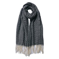 Wintersjaal Dames 68x180 cm Zwart Polyester Sjaal