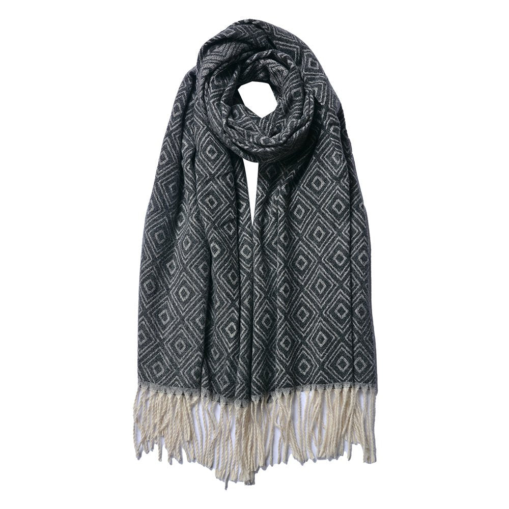 Wintersjaal Dames 68x180 cm Zwart Polyester Sjaal