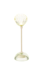 J-Line lamp Shell - ijzer - lichtgroen/wit - S - LED lichtjes