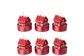 J-Line Huiskaarsen - paraffine - kerstrood - doos van 6