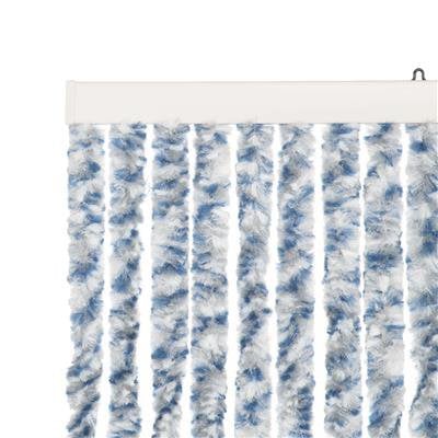Chenille Caravan vliegengordijn blauw/grijsmulti 56x180cm