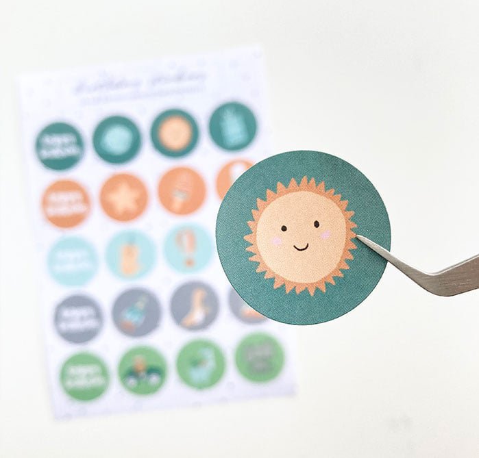 Stickervel A5 | birthday boys stickers