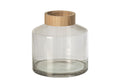 J-Line Vaas - glas - naturel/transparant