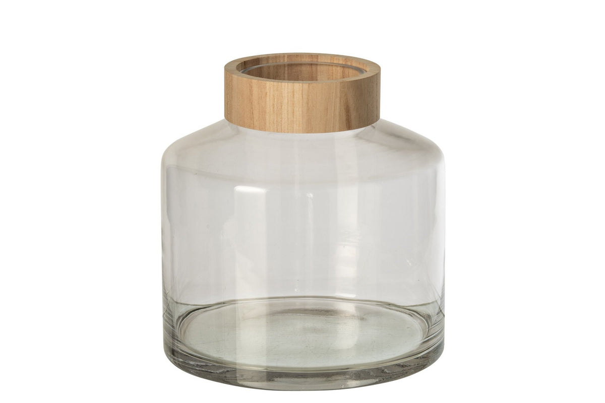 J-Line Vaas - glas - naturel/transparant
