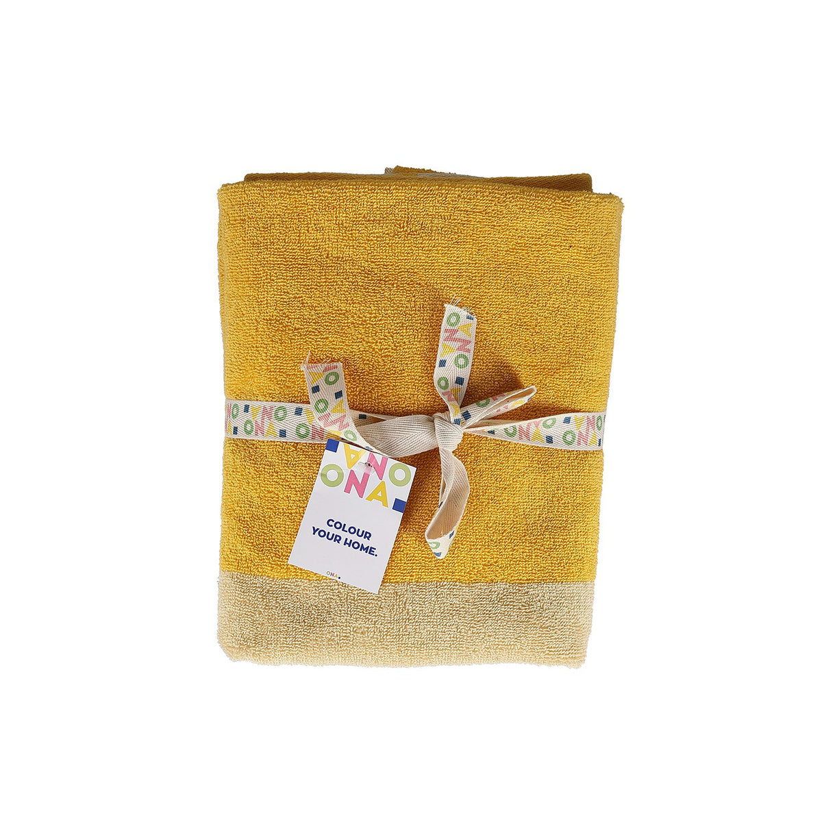 Badhanddoek 50x100cm zonnig geel Pixie - Set van 2