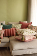 Kussenhoes | Holly Rhubarb gestreepte langwerpige kussenhoes van Sanctuary Living