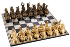 J-Line decoratie schaakspel dieren - polyresin - mix