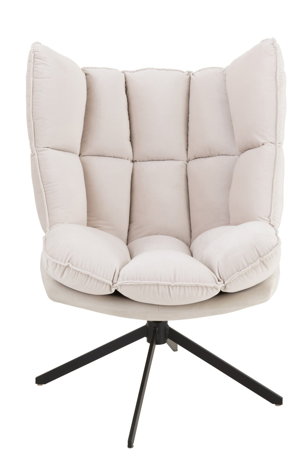 J-Line stoel Relax Kussen Op Frame - textiel/metaal - beige