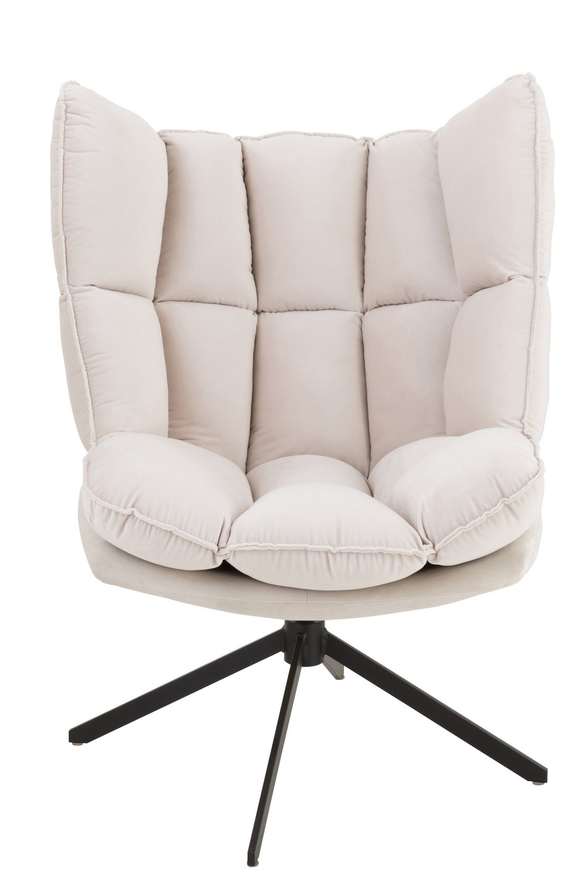 J-Line stoel Relax Kussen Op Frame - textiel/metaal - beige