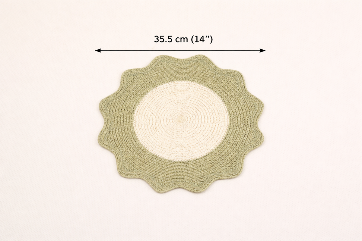 Polyester placemat – groen – strak geweven eetdecor