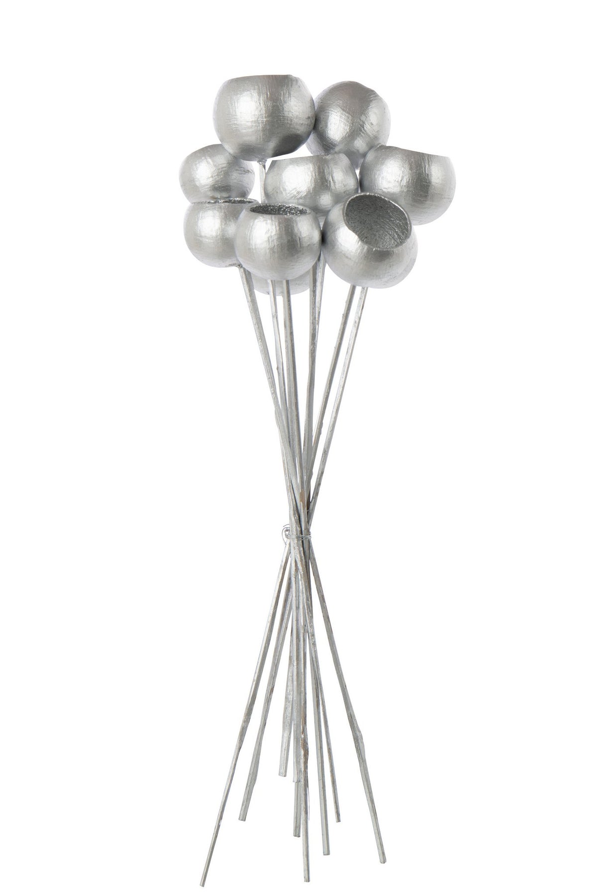 J-Line tak droogbloem - zilver - set van 3