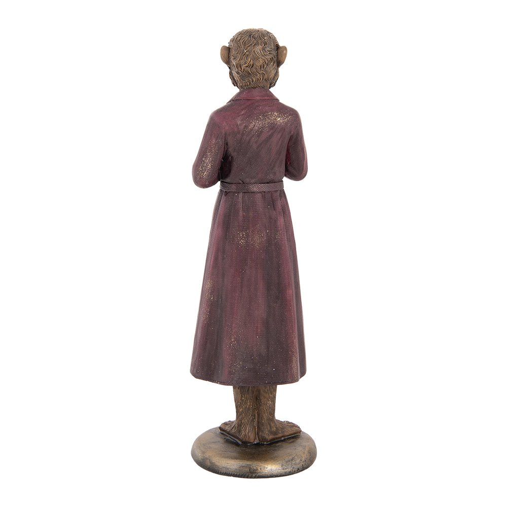 Decoratie Beeld Aap 28 cm Bruin Kunststof