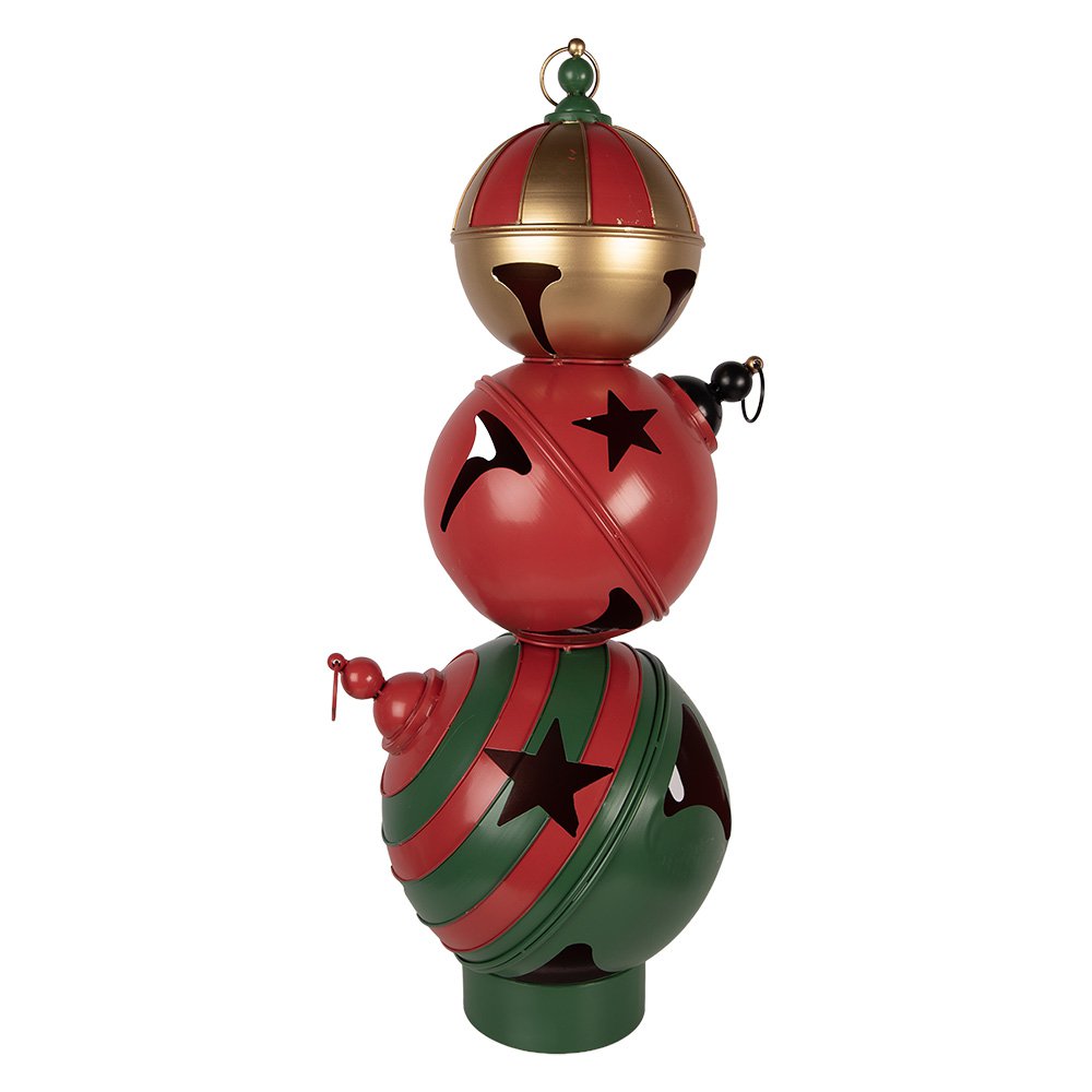 Kerstdecoratie Beeld 31x30x88 cm Rood Metaal