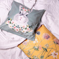 Kussenhoes 45x45 cm Groen met polyester Konijn Sierkussenhoes