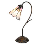 Tiffany Tafellamp 48 cm Bruin Roze polyresin Tiffany Bureaulamp