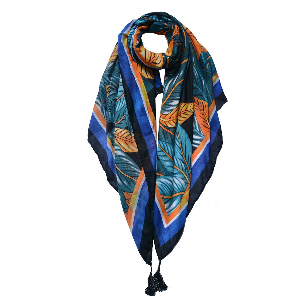 Sjaal Dames Print 90x180 cm Oranje Synthetisch Shawl Dames