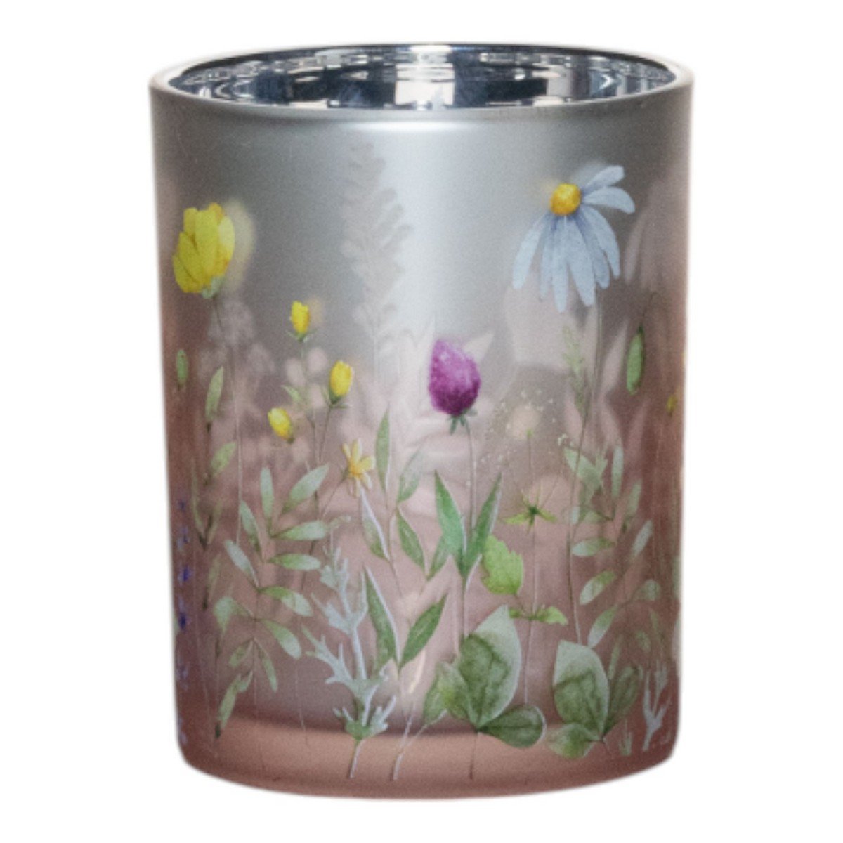 Theelichthouder wilde bloemen large 18cm