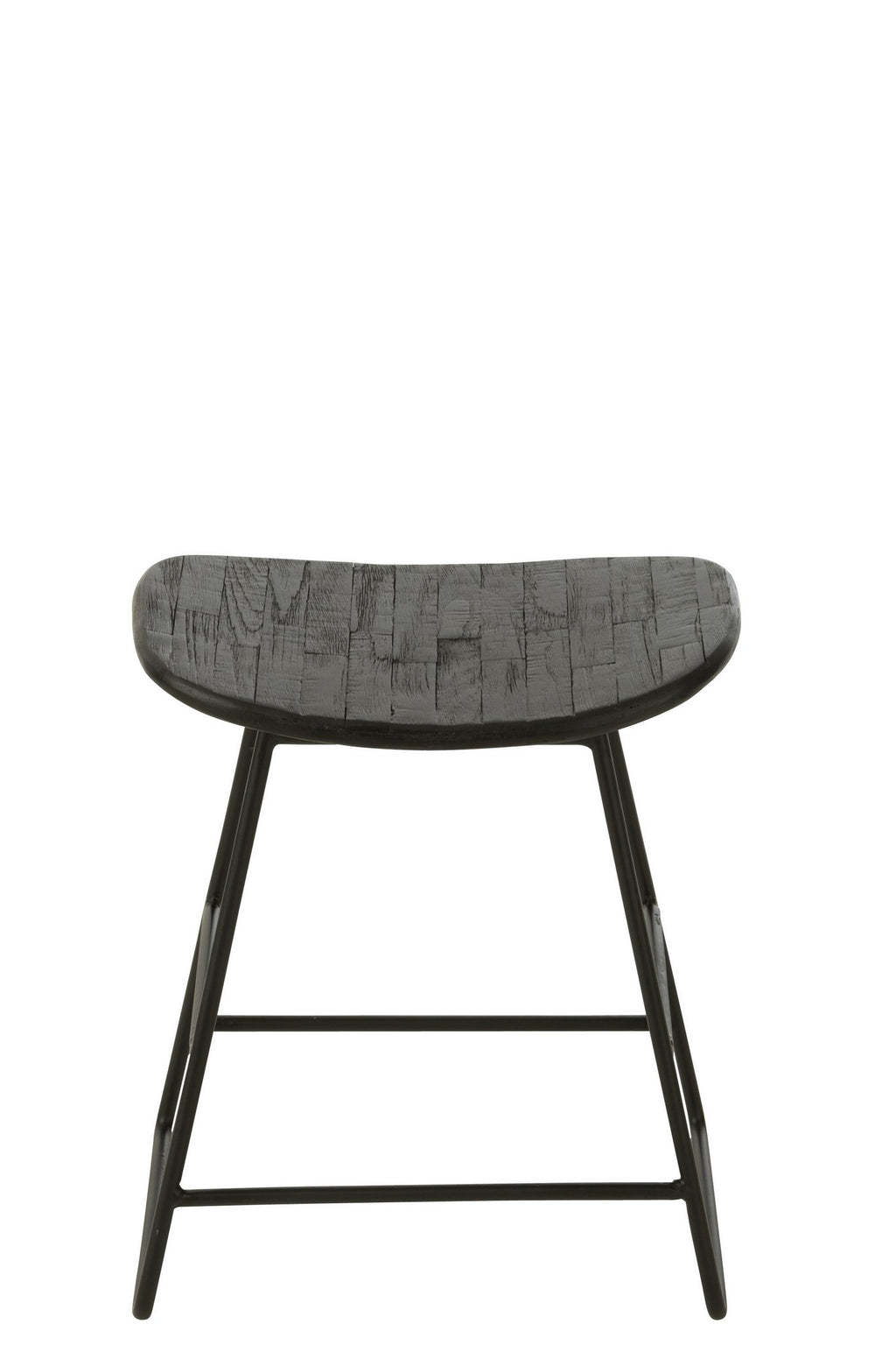 J-Line stoel Rechthoekig - gerecycleerd hout - zwart - small