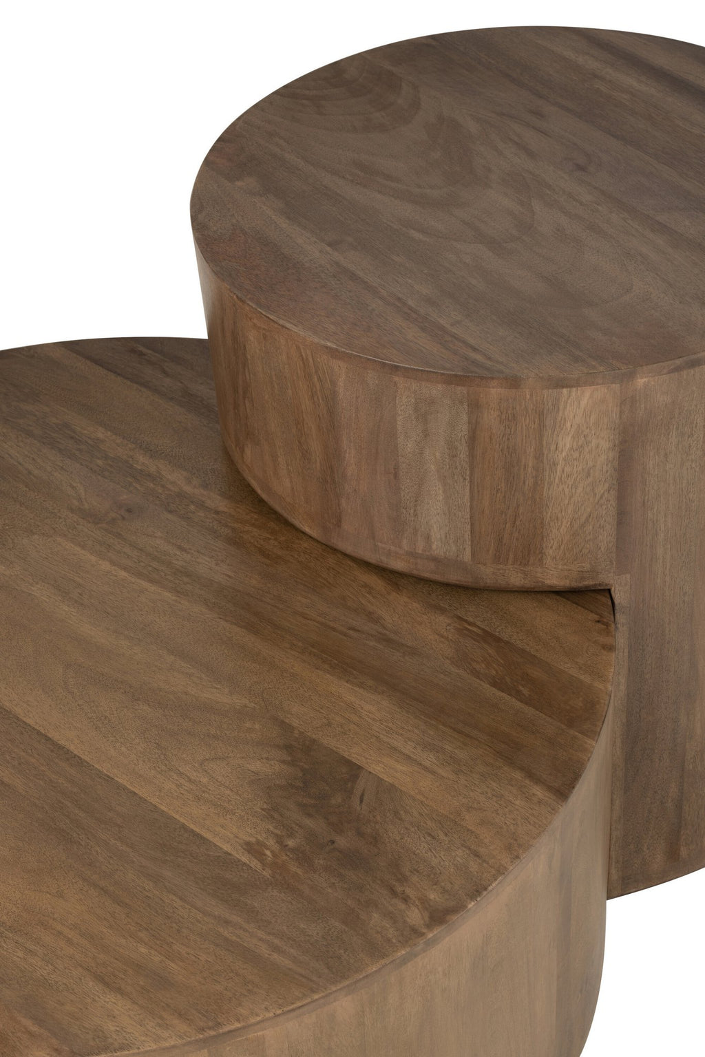 J-Line Set Van 2 Bijzettafels Toge Mango Hout Bruin