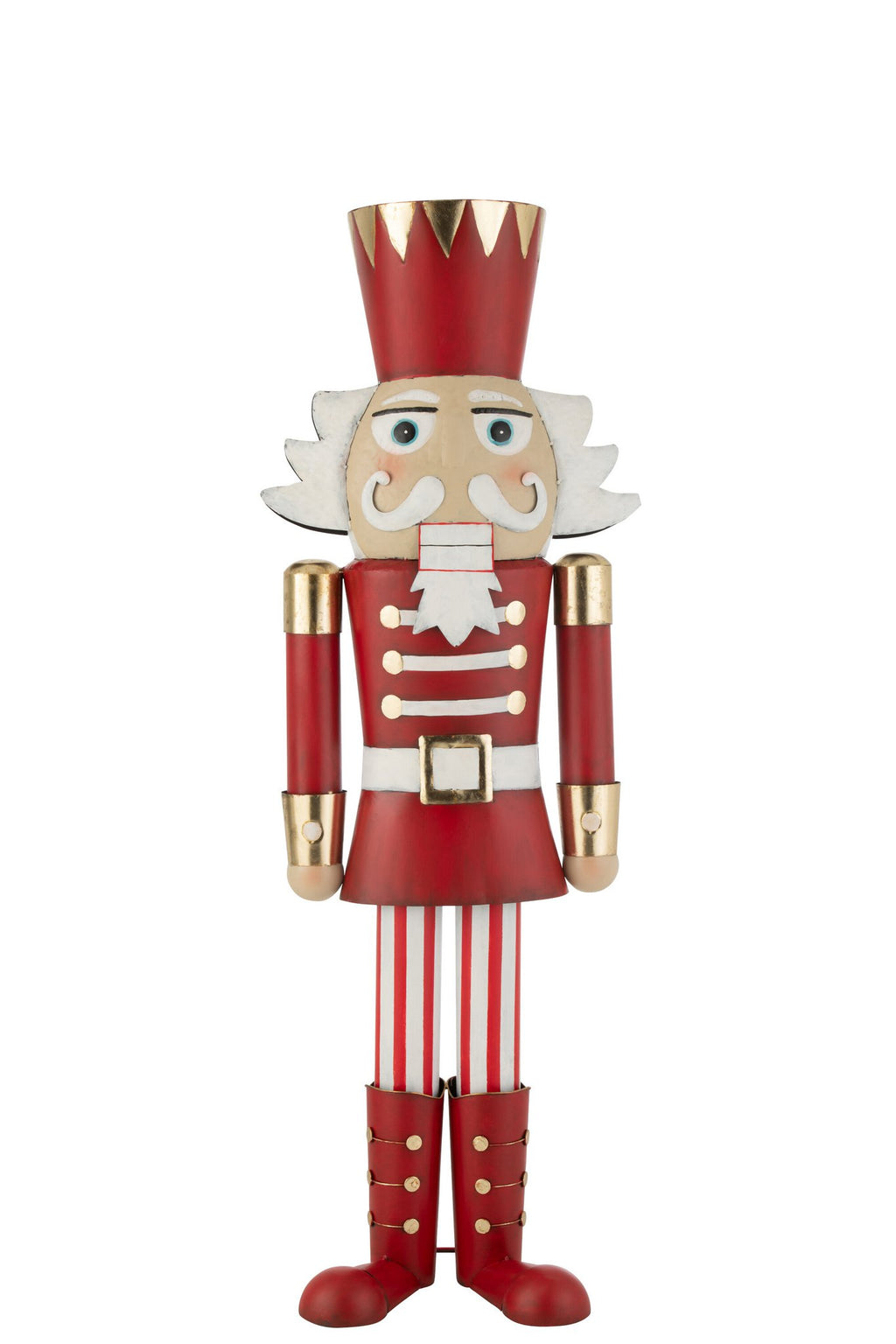 J-Line figuur Notenkraker - ijzer - rood/goud - large
