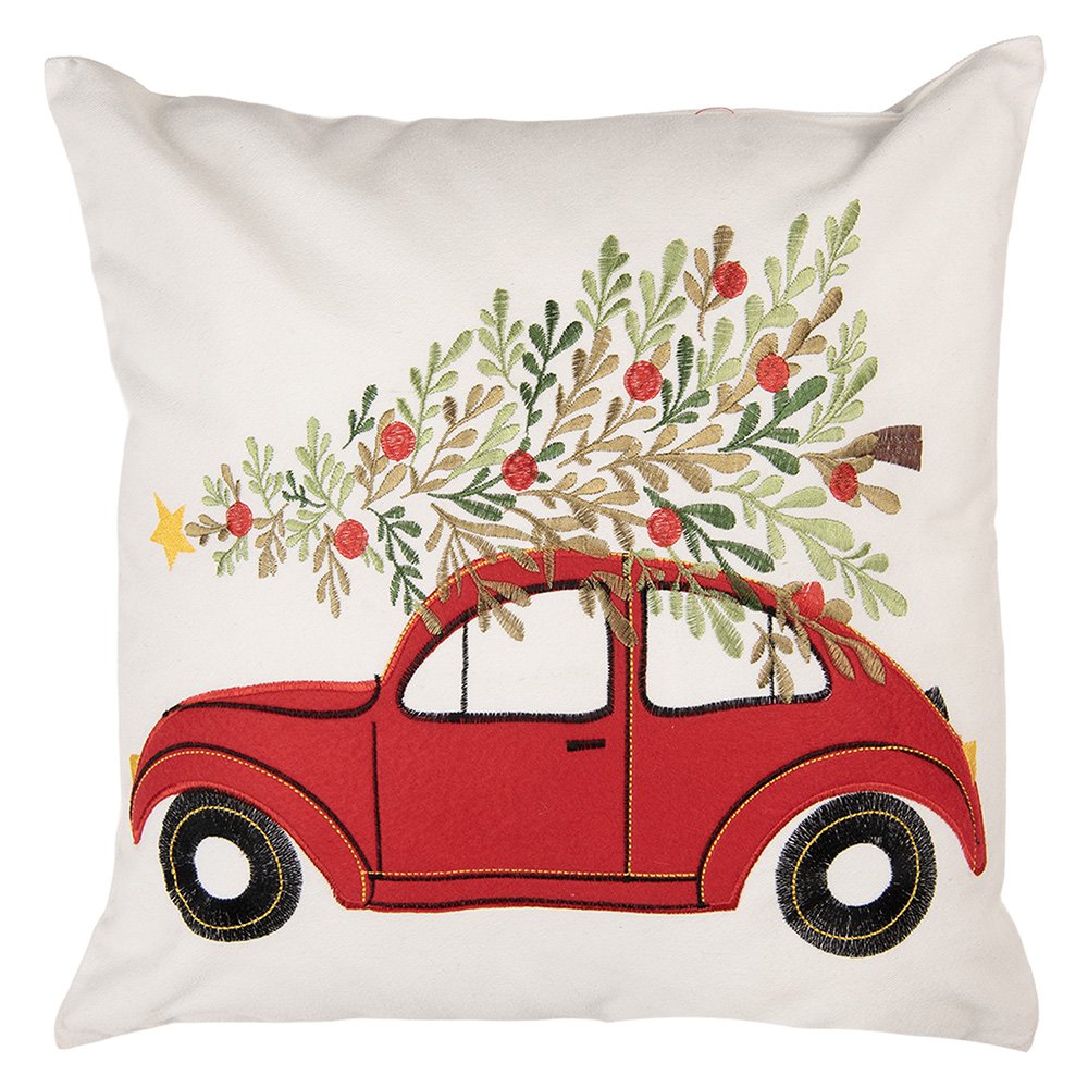 Sierkussen 44x44 cm Wit Polyester