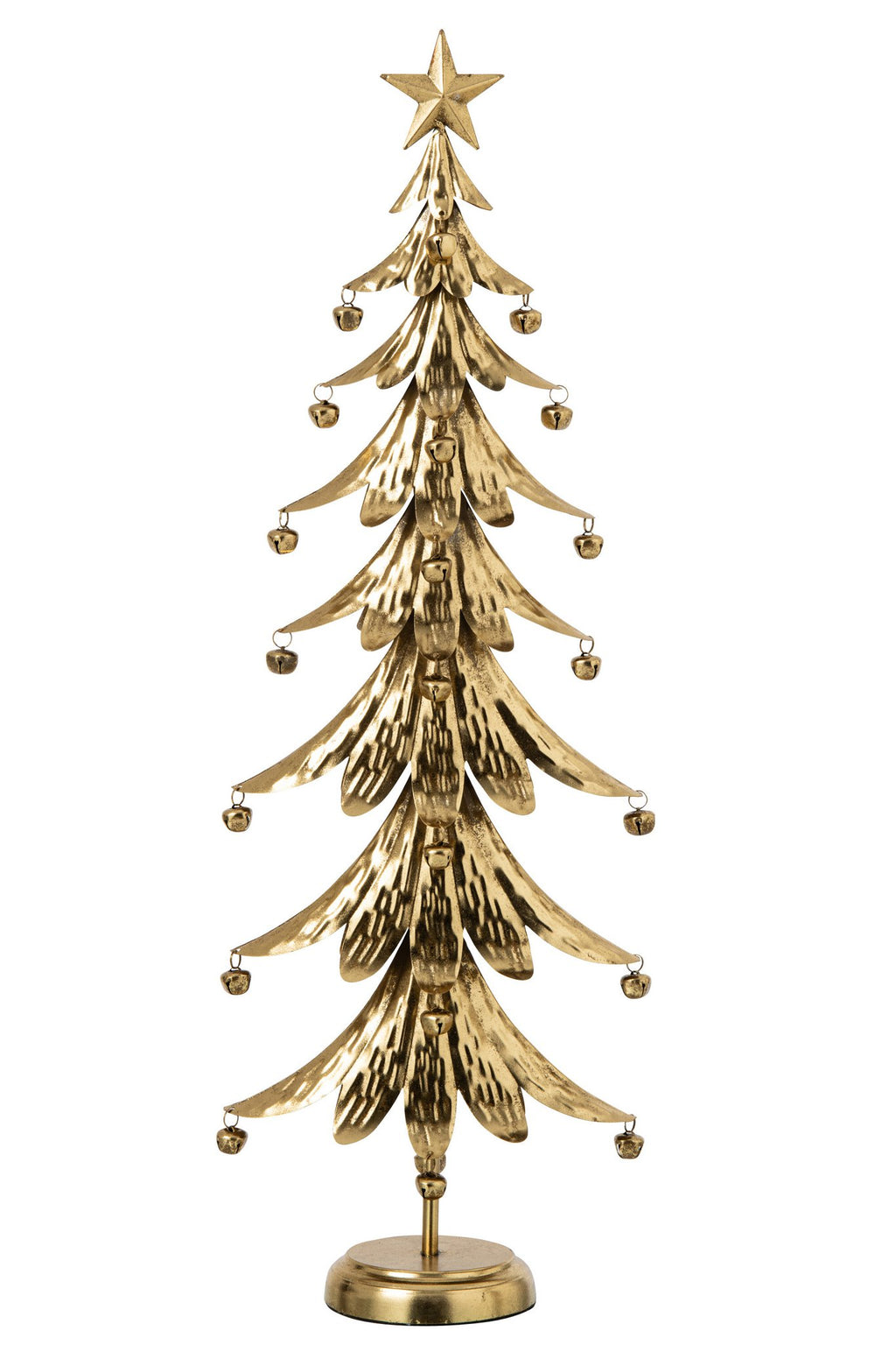 J-Line Kerstboom - ijzer - goud - large