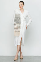 Cybele Shawl Ecru-Beige-Black