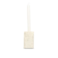 Kaarshouder 8x8xH13,5cm marmer wit Opus