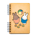 Duurzaam Houten Notitieboek – Komoni – Nijntje & Nina – Miffy – & – Nina – Gerecycled papier – Navulbaar