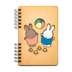 Duurzaam Houten Notitieboek – Komoni – Nijntje & Nina – Miffy – & – Nina – Gerecycled papier – Navulbaar