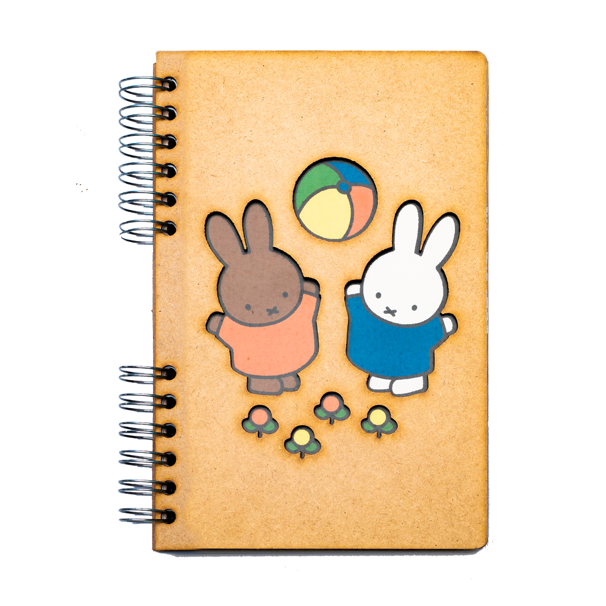 Duurzaam Houten Notitieboek – Komoni – Nijntje & Nina – Miffy – & – Nina – Gerecycled papier – Navulbaar