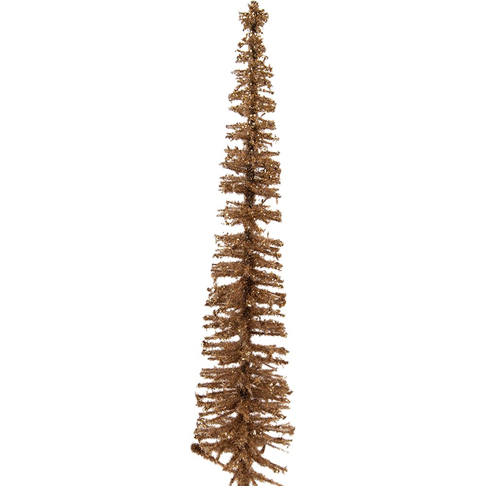 Kerstdecoratie Beeld Kerstboom Ø 5x25 cm Bruin Hout