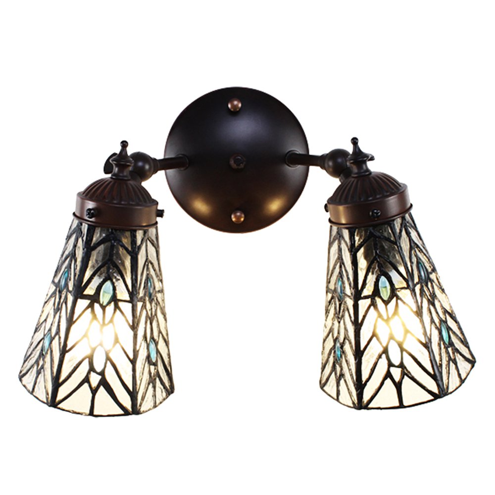 Wandlamp Tiffany 30x23x23 cm transparant Glas Muurlamp