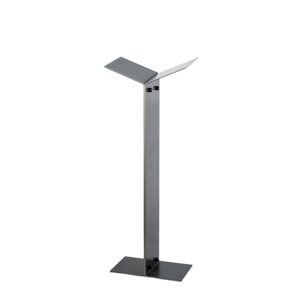 Y-Bookstand - schuin hoog - blauwstaal