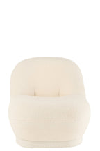 J-Line zetel Teddy Bouclé - velvet - wit