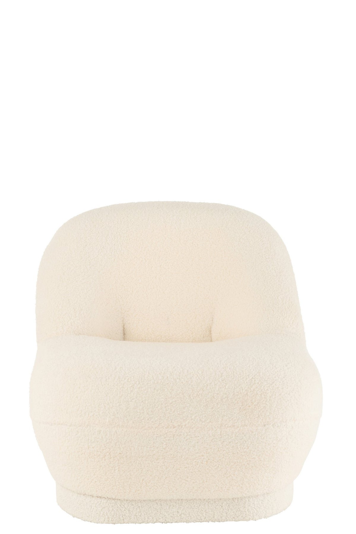 J-Line zetel Teddy Bouclé - velvet - wit