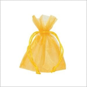 Organza zakje – geel - 10 stuks