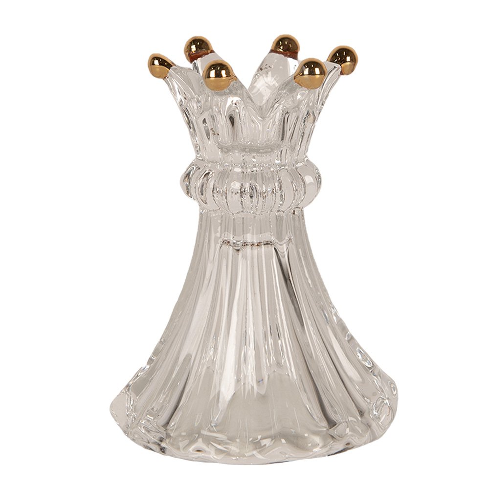 Kandelaar Ø 16x17 cm Transparant Glas