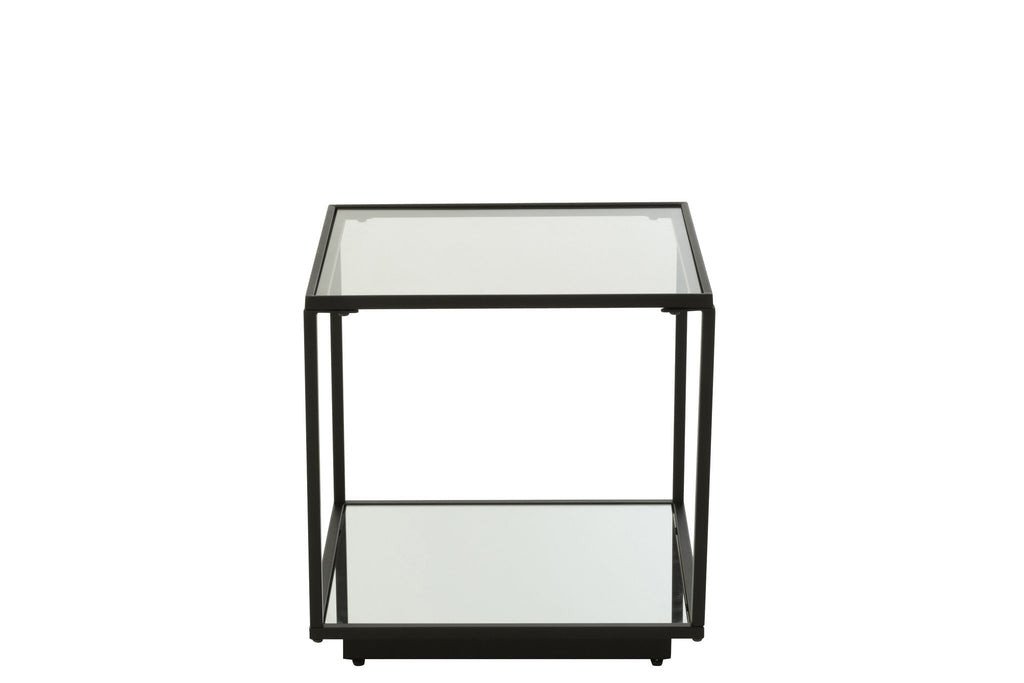 J-Line salontafel - ijzer/glas - zwart - S