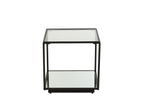 J-Line salontafel - ijzer/glas - zwart - S