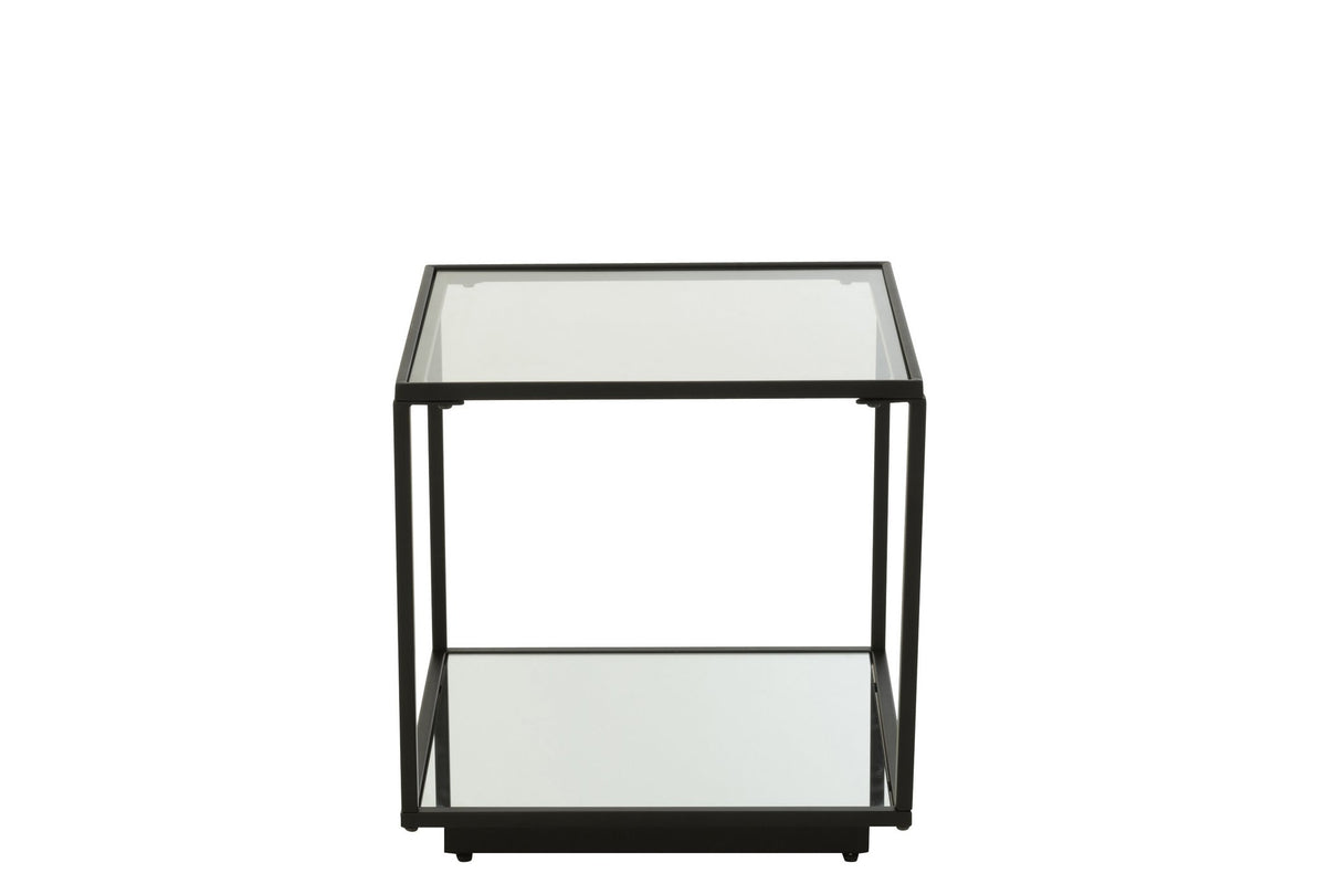 J-Line salontafel - ijzer/glas - zwart - S