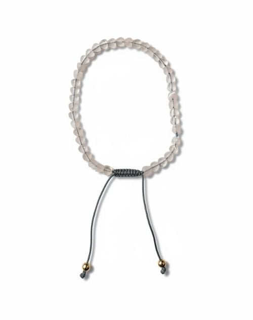 Dames armband Rozenkwarts 4 mm hartjes