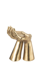 J-Line kandelaar handen - polyresin - goud