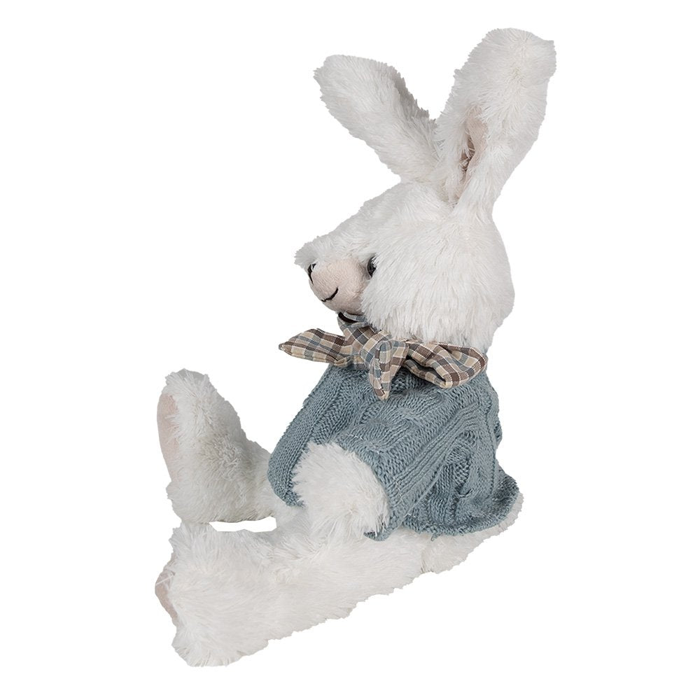 Knuffel Konijn 22x24x24 cm Wit Pluche
