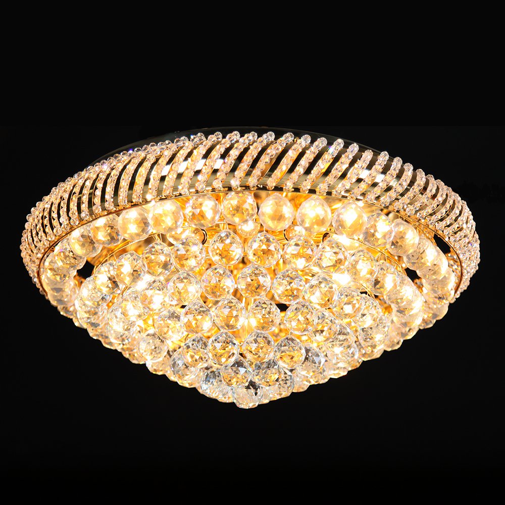 Plafondlamp Kristal Ø 60x25 cm Transparant IJzer Plafonniere