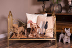 Decoratie Beeld Hond 39x14x24 cm Bruin Kunststof