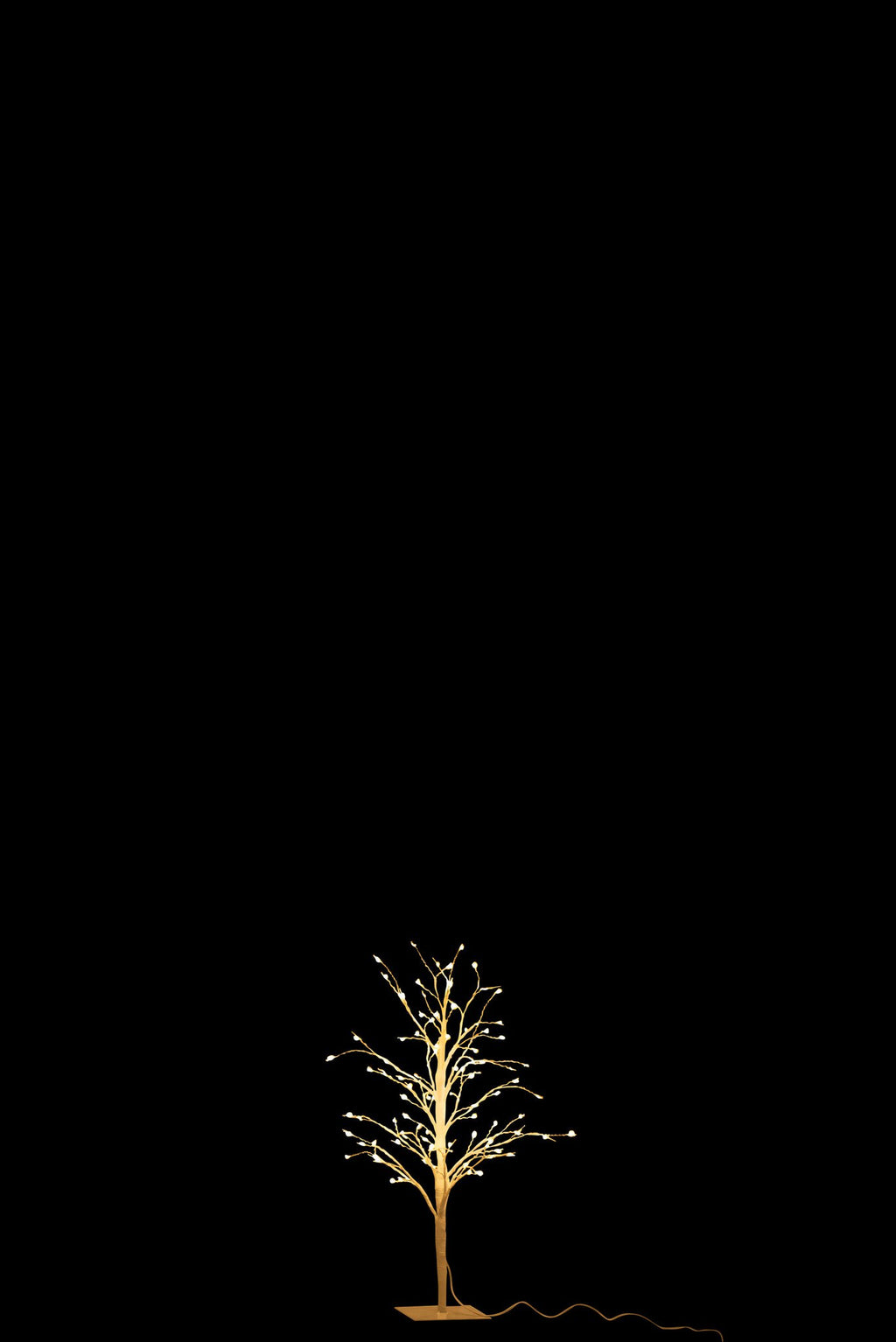J-Line decoratie boom Kaal - metaal - wit - small - LED lichtjes