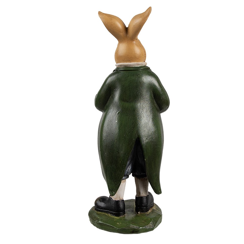 Decoratie Beeld Konijn 20 cm Bruin Groen Kunststof